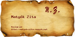 Matyók Zita névjegykártya