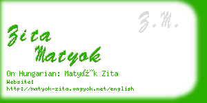 zita matyok business card